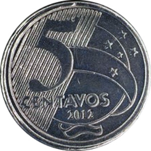 Reverso de 50 centavos de real (2012) - 1994-atual Curiosidades do Real