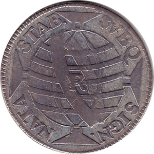 Reverso de 300 réis (1764) - 1754-1770 Jotas, Casa da Moeda do Rio, 1º. tipo - Prata