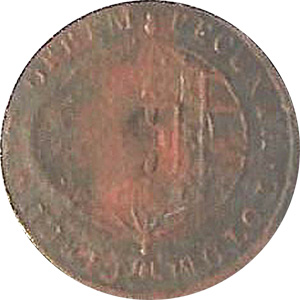 R 37 1/2 - Vintém de ouro, letra monetária M, carimbo geral de 10