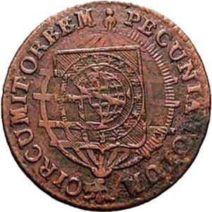 Reverso de 20 réis (1822) - 1822-1822 Carimbos Primitivos do Império - Cobre