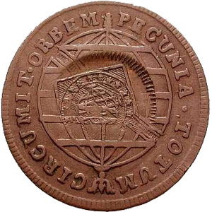 Reverso de 40 réis (1822) - 1822-1822 Carimbos Primitivos do Império - Cobre
