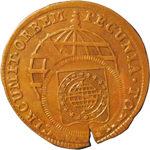 Reverso de 40 réis (1822) - 1822-1822 Carimbos Primitivos do Império - Cobre
