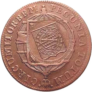 Reverso de 40 réis (1822) - 1822-1822 Carimbos Primitivos do Império - Cobre
