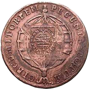 Reverso de 80 réis (1822) - 1822-1822 Carimbos Primitivos do Império - Cobre