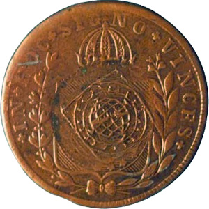 Reverso de 40 réis (1822) - 1822-1822 Carimbos Primitivos do Império - Cobre