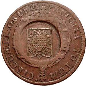 Reverso de 80 réis (1822) - 1822-1822 Carimbos Primitivos do Império - Cobre