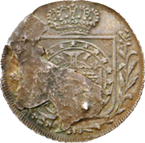 Reverso de 6.400 réis (1822) - 1822-1831 Ensaios e Provas: 1º. Reinado