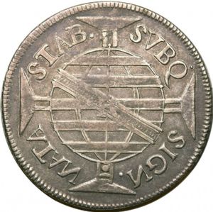600 réis (1774-1774) - 1770-1774 Jotas, Casa da Moeda do Rio, 2º. tipo - Prata
