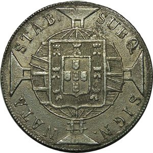 Reverso de 960 réis (1818) - 1818-1822 Patacas, Casa da Moeda do Rio - Prata