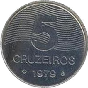 5 cruzeiros (1979) - 1964-1985 Ensaios e Provas: Regime Militar