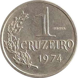1 cruzeiro (1974) - 1964-1985 Ensaios e Provas: Regime Militar