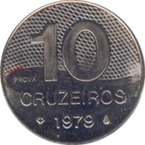 10 cruzeiros (1979-1985) - 1964-1985 Ensaios e Provas: Regime Militar