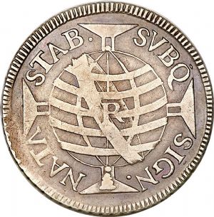 600 réis (1764) - 1754-1770 Jotas, Casa da Moeda do Rio, 1º. tipo - Prata