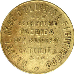 1 alqueire - 1 Alqueire - Moeda particular Fazenda Bom Sucesso