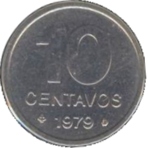 10 centavos de cruzeiro (1979) - 1964-1985 Ensaios e Provas: Regime Militar