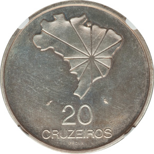 20 cruzeiros (1972) - 1964-1985 Ensaios e Provas: Regime Militar