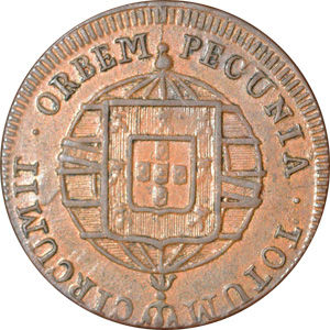 R 75 - 2 vinténs de ouro. Data entre florões