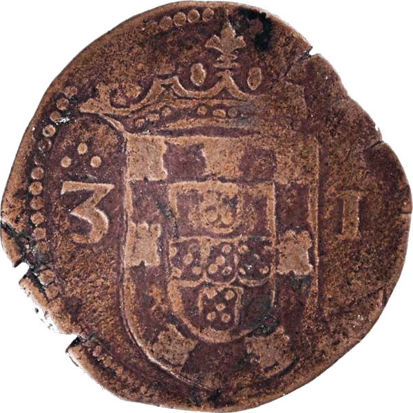 3 réis (1568) - 1568-1568 Provisão de 29/03/1568 - Cobre
